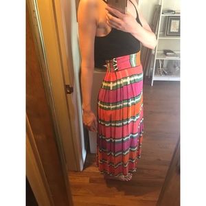 Multicolor “Plaid” Vintage Maxi Skirt